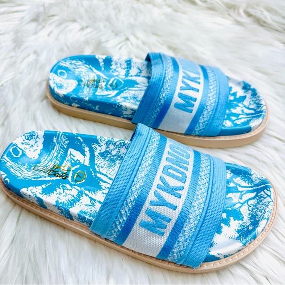 Blue knit graphic sandal - Picture 6 of 6